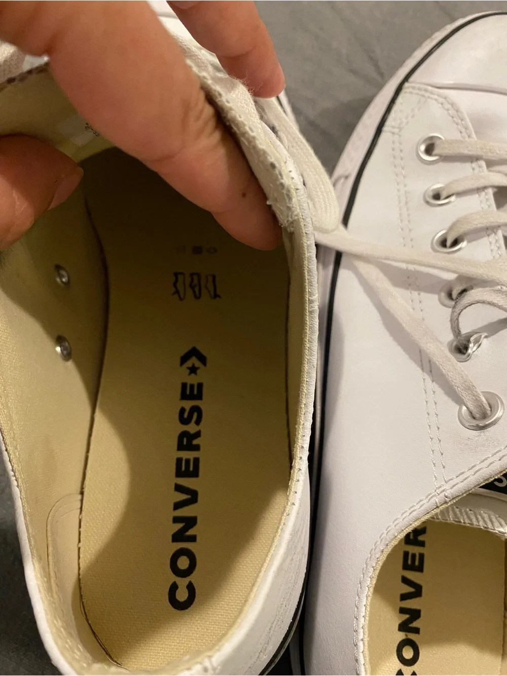 Converse leather platform sneakers